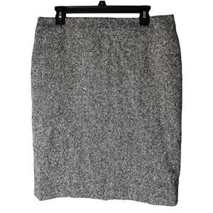 J Crew Skirt Womens 14 Straight Pencil skirt Wool Blend Preppy Zip